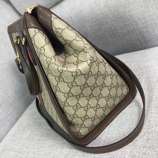 Gucci GG canvas ophidia top quality tote bag 524537 brown 