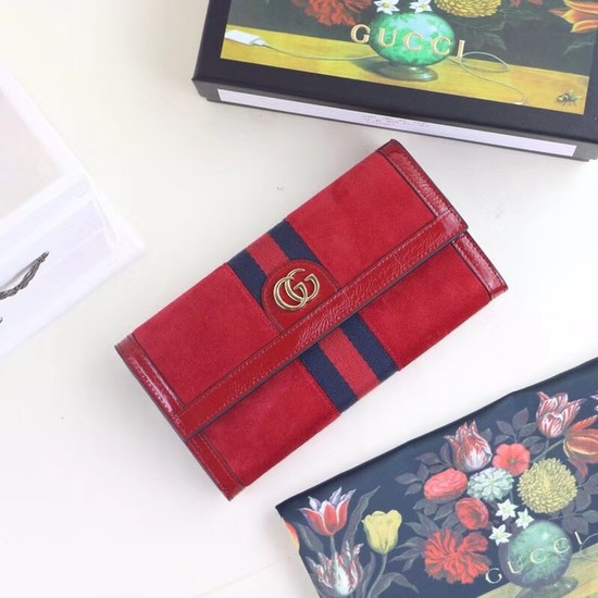 Gucci Ophidia continental wallet 523153 red