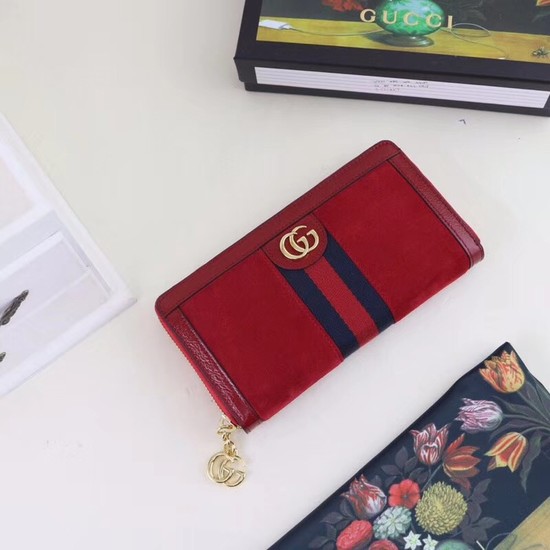 Gucci Ophidia continental wallet 523154 red