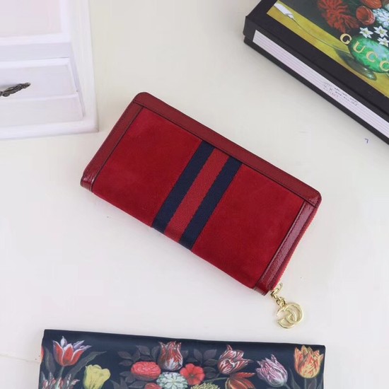 Gucci Ophidia continental wallet 523154 red