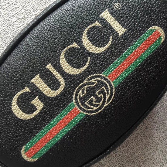 Gucci GG Calfskin Leather belt bag 476434 black