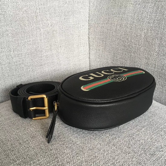 Gucci GG Calfskin Leather belt bag 476434 black