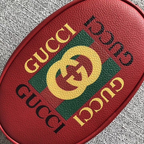 Gucci GG Calfskin Leather belt bag 476434 red