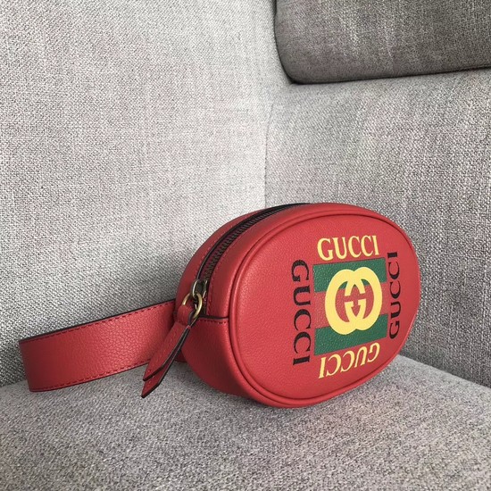 Gucci GG Calfskin Leather belt bag 476434 red