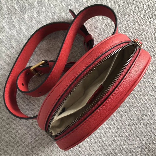 Gucci GG Calfskin Leather belt bag 476434 red