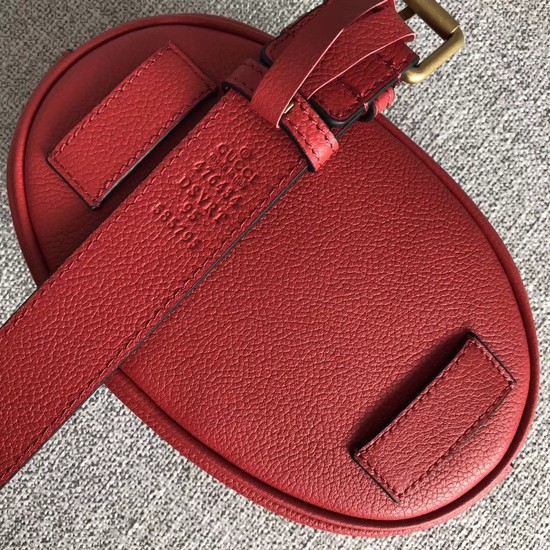 Gucci GG Calfskin Leather belt bag 476434 red
