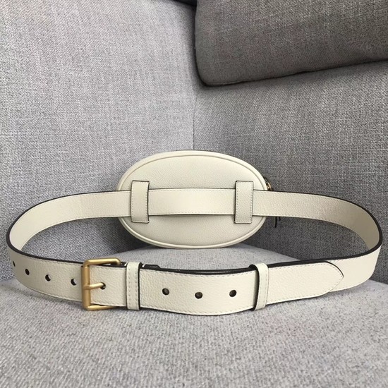 Gucci GG Calfskin Leather belt bag 476434 white