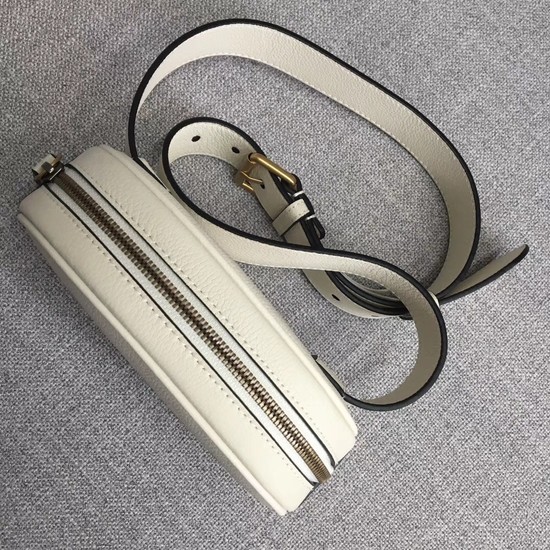 Gucci GG Calfskin Leather belt bag 476434 white