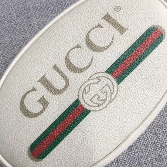 Gucci GG Calfskin Leather belt bag 476434 white