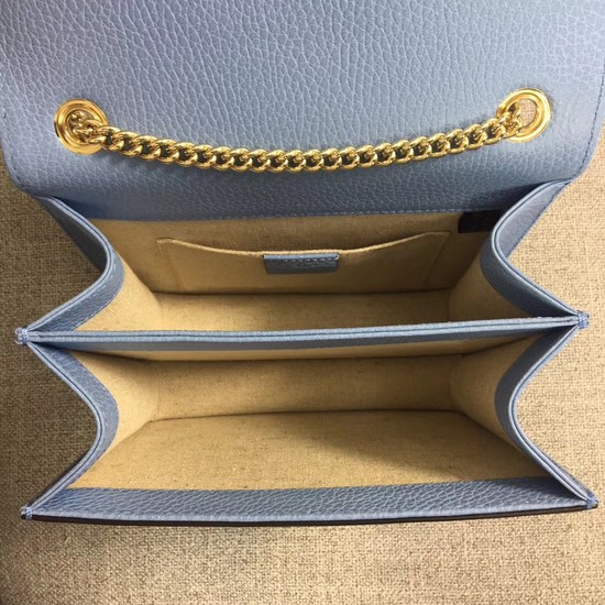 Gucci GG Cowhide top quality Shoulder Bag 510304 Sky blue
