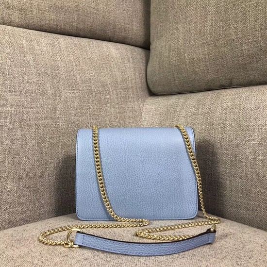 Gucci GG Cowhide top quality Shoulder Bag 510304 Sky blue