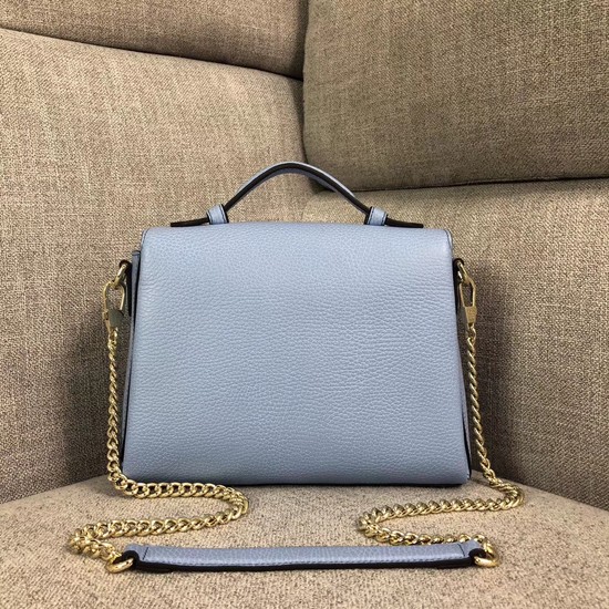 Gucci GG Cowhide top quality tote bag 510302 Sky blue