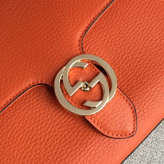 Gucci GG Cowhide top quality tote bag 510302 orange