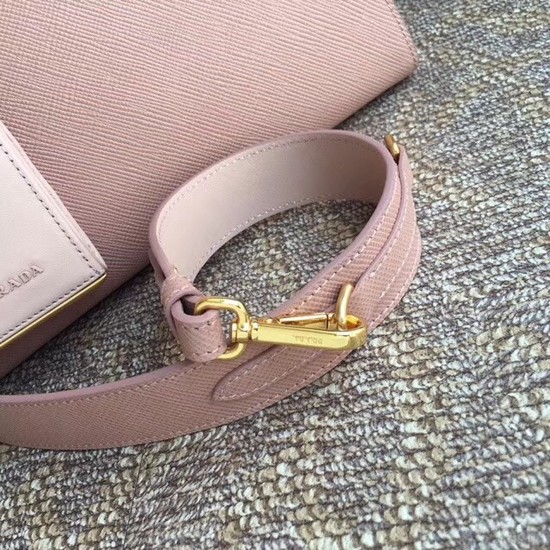 Prada Bibliotheque Handbag in Calf Leather 1BA156 Pink