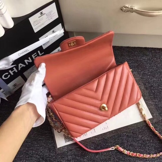 Chanel Flap Original Sheepskin Leather mini cross-body bag cf1116 pink