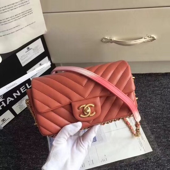 Chanel Flap Original Sheepskin Leather mini cross-body bag cf1116 pink