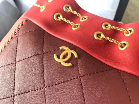 Chanel Flap Original Sheepskin leather cross-body bag 55698 red