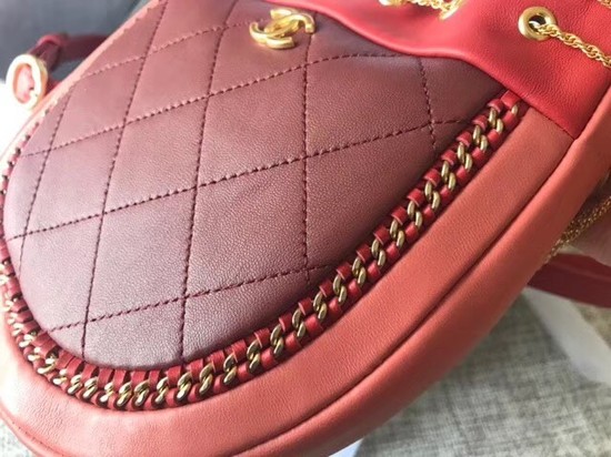 Chanel Flap Original Sheepskin leather cross-body bag 55698 red