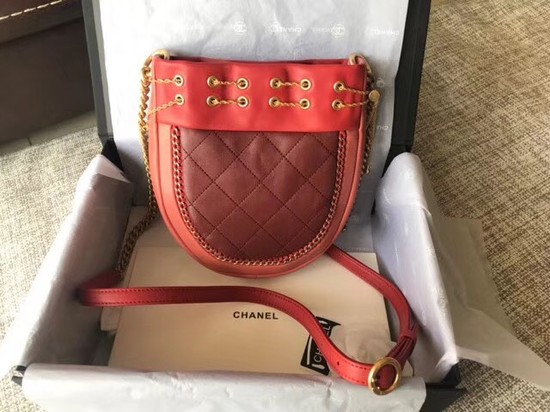 Chanel Flap Original Sheepskin leather cross-body bag 55698 red