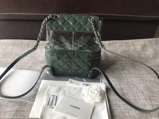 Chanel Original Calfskin Leather Backpack 83429 green