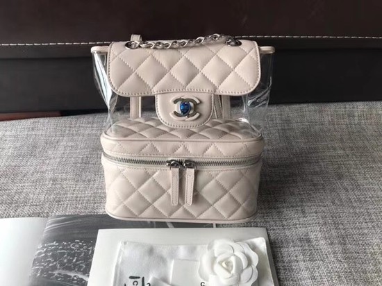 Chanel Original Calfskin Leather Backpack 83429 white