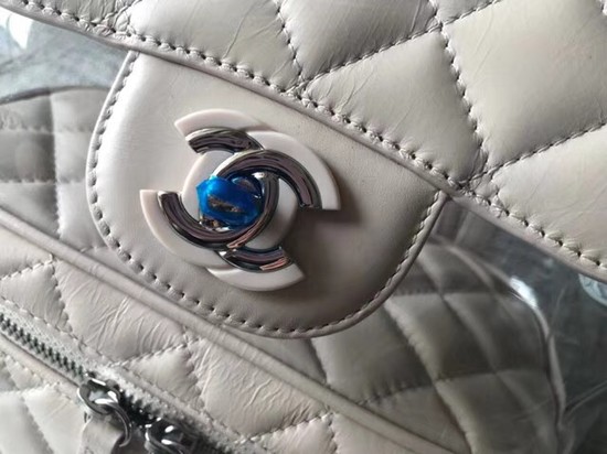 Chanel Original Calfskin Leather Backpack 83429 white