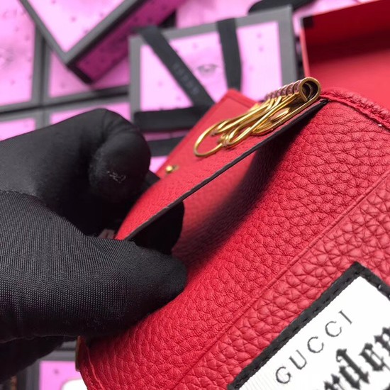 Gucci GG Supreme key case butterfly 519801 red