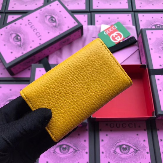 Gucci GG Supreme key case butterfly 519801 yellow