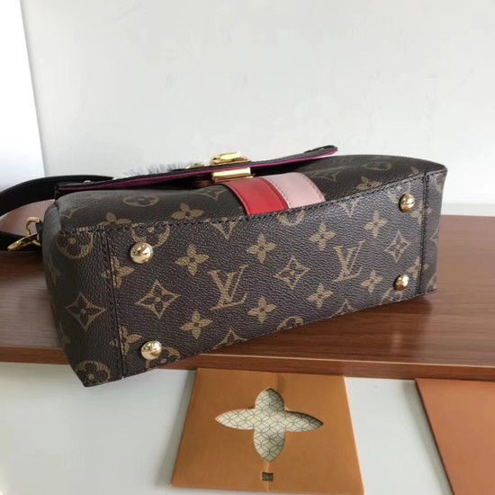 Louis vuitton original monogram canvas ONE HANDLE 48998 pink&red