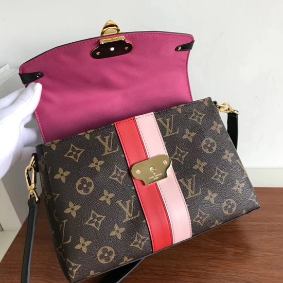 Louis vuitton original monogram canvas ONE HANDLE 48998 pink&red