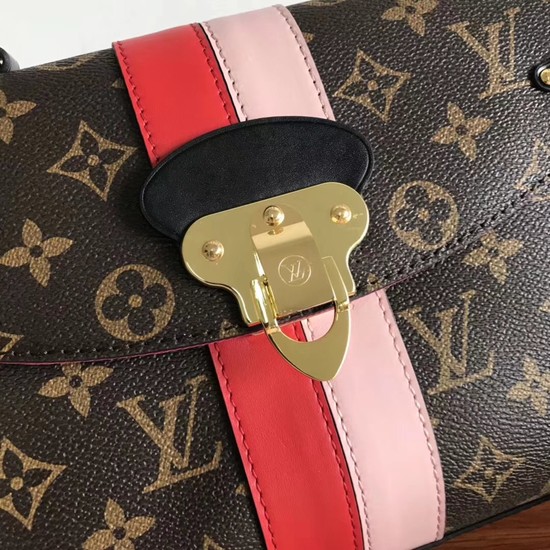 Louis vuitton original monogram canvas ONE HANDLE 48998 pink&red