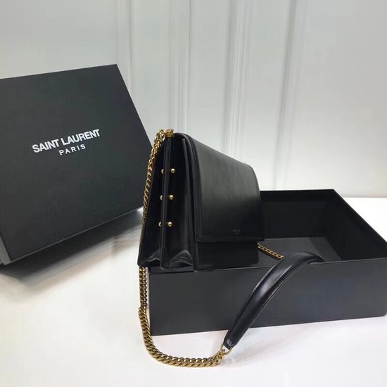 SAINT LAURENT Bellechasse leather shoulder bag 513667 black