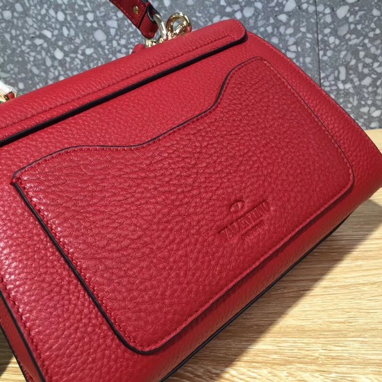 Valentino Original Leather Tote Bag 0065 red