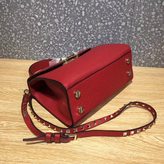 Valentino Original Leather Tote Bag 0065 red
