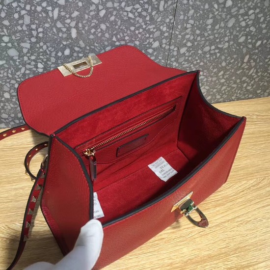 Valentino Original Leather Tote Bag 0065 red