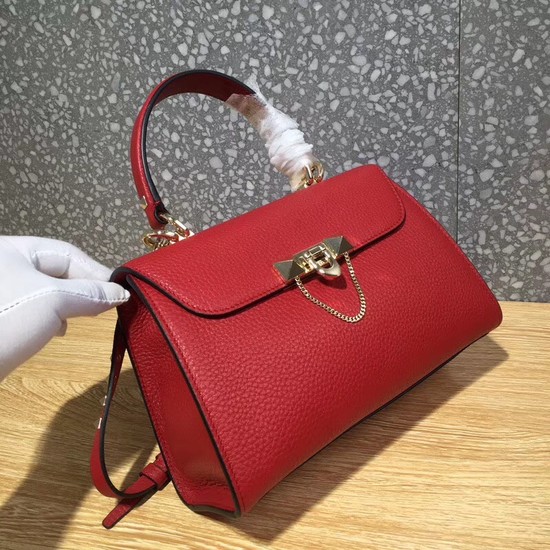 Valentino Original Leather Tote Bag 0065 red