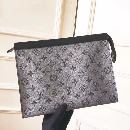 Louis Vuitton Monogram Canvas Clutch Bag POCHETTE APOLLO A61692 Silver