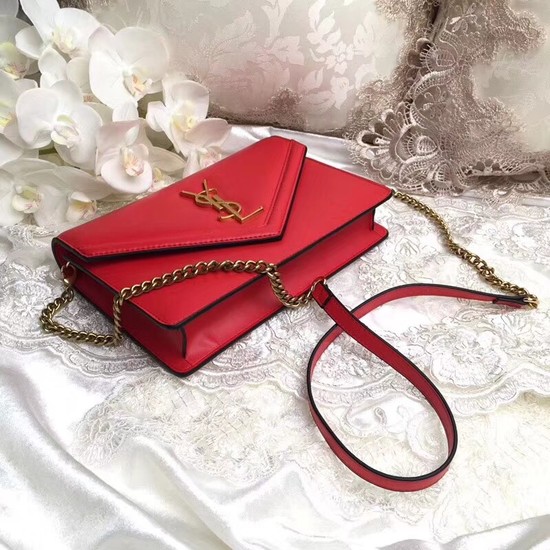 Yves Saint Laurent Monogramme Calf leather cross-body bag 2569 red