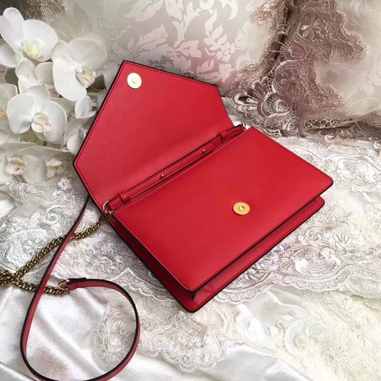 Yves Saint Laurent Monogramme Calf leather cross-body bag 2569 red