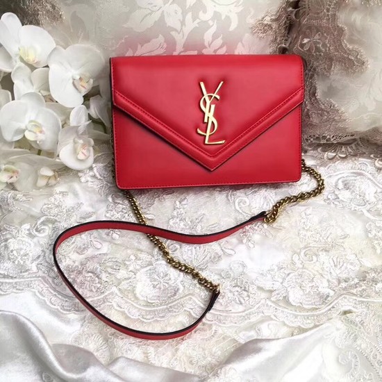 Yves Saint Laurent Monogramme Calf leather cross-body bag 2569 red
