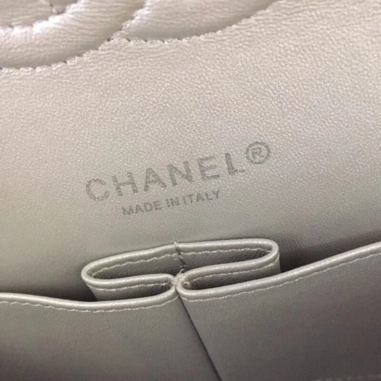 Chanel Flap Shoulder Bags Original Caviar Leather 1112V silver silver chain