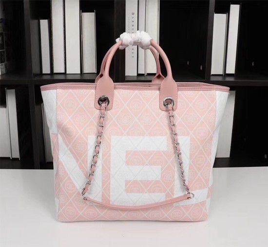 Chanel Cowhide Tote Bag 7180 pink