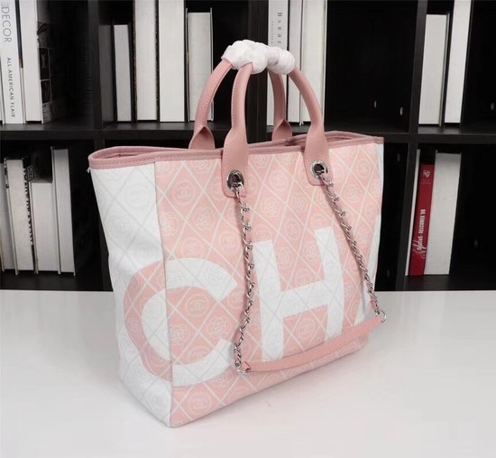 Chanel Cowhide Tote Bag 7180 pink