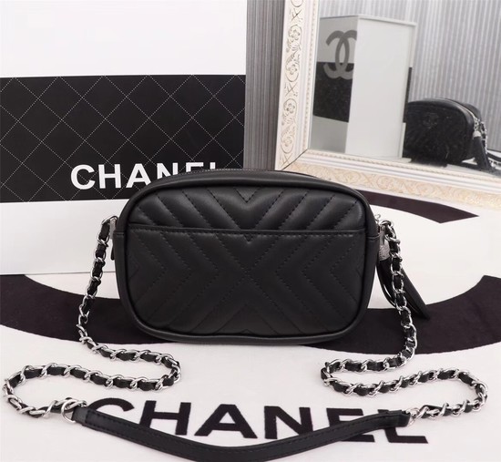 Chanel mini Sheepskin Leather cross-body bag 4669 black