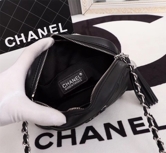 Chanel mini Sheepskin Leather cross-body bag 4669 black
