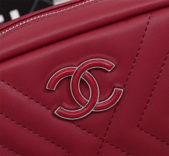 Chanel mini Sheepskin Leather cross-body bag 4669 red