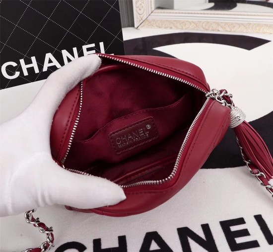 Chanel mini Sheepskin Leather cross-body bag 4669 red