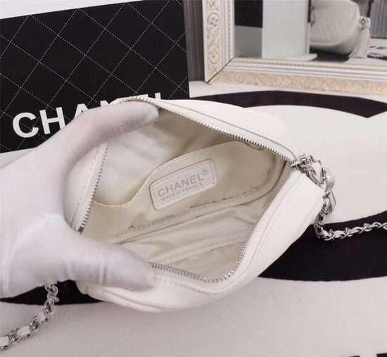 Chanel mini Sheepskin Leather cross-body bag 4669 white