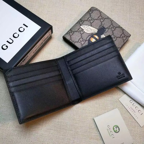 Gucci Bee print GG Supreme wallet 451268