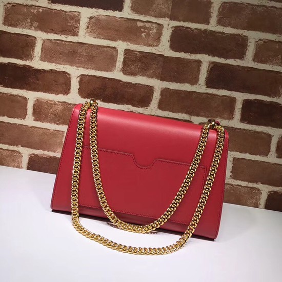 Gucci Cowhide Padlock medium GG shoulder bag 409486 red